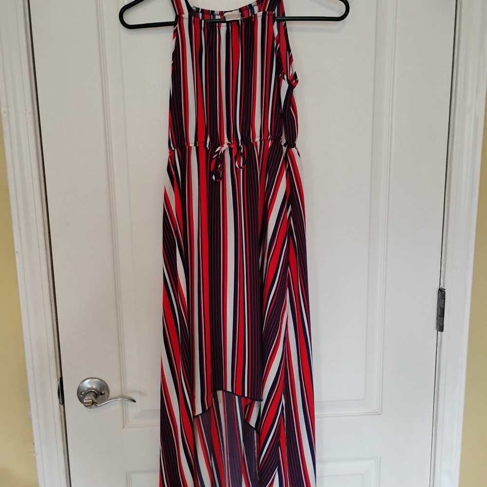Striped Sleeveless Maxi Dress